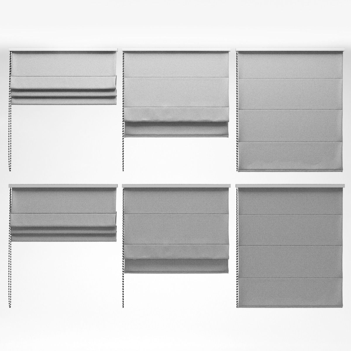 Blinds set of roman 3D model_1