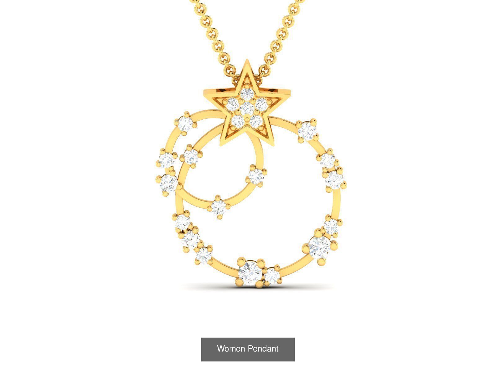 830 Solitaire Women Pendants 3dm STL OBJ FBX Details Collection _309