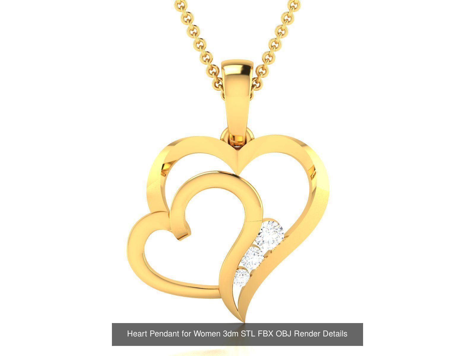 830 Solitaire Women Pendants 3dm STL OBJ FBX Details Collection _259