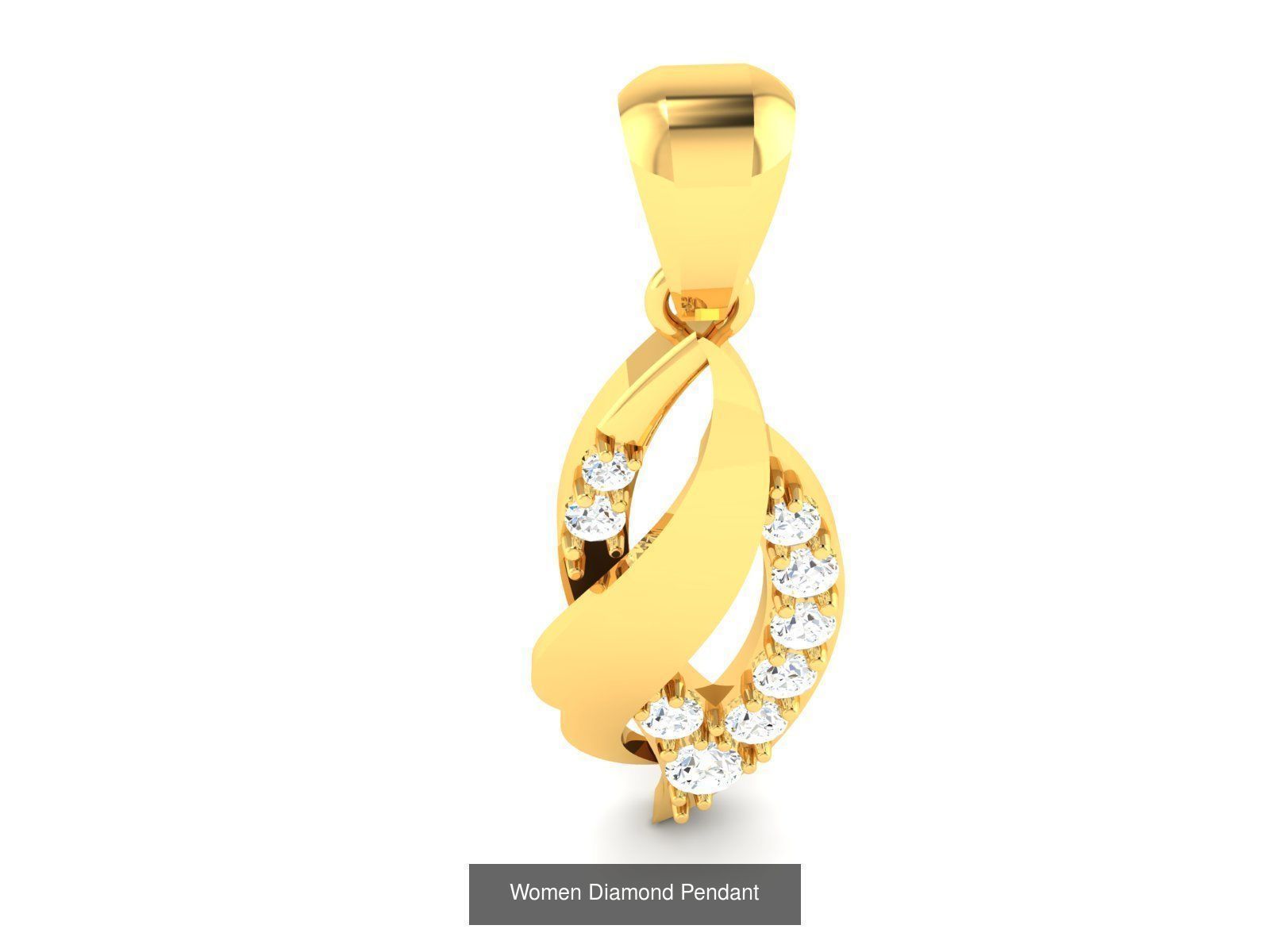 830 Solitaire Women Pendants 3dm STL OBJ FBX Details Collection _312