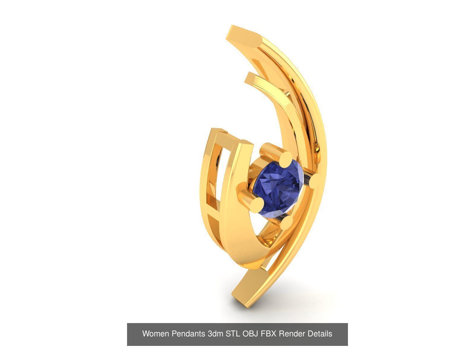 830 Solitaire Women Pendants 3dm STL OBJ FBX Details Collection _359