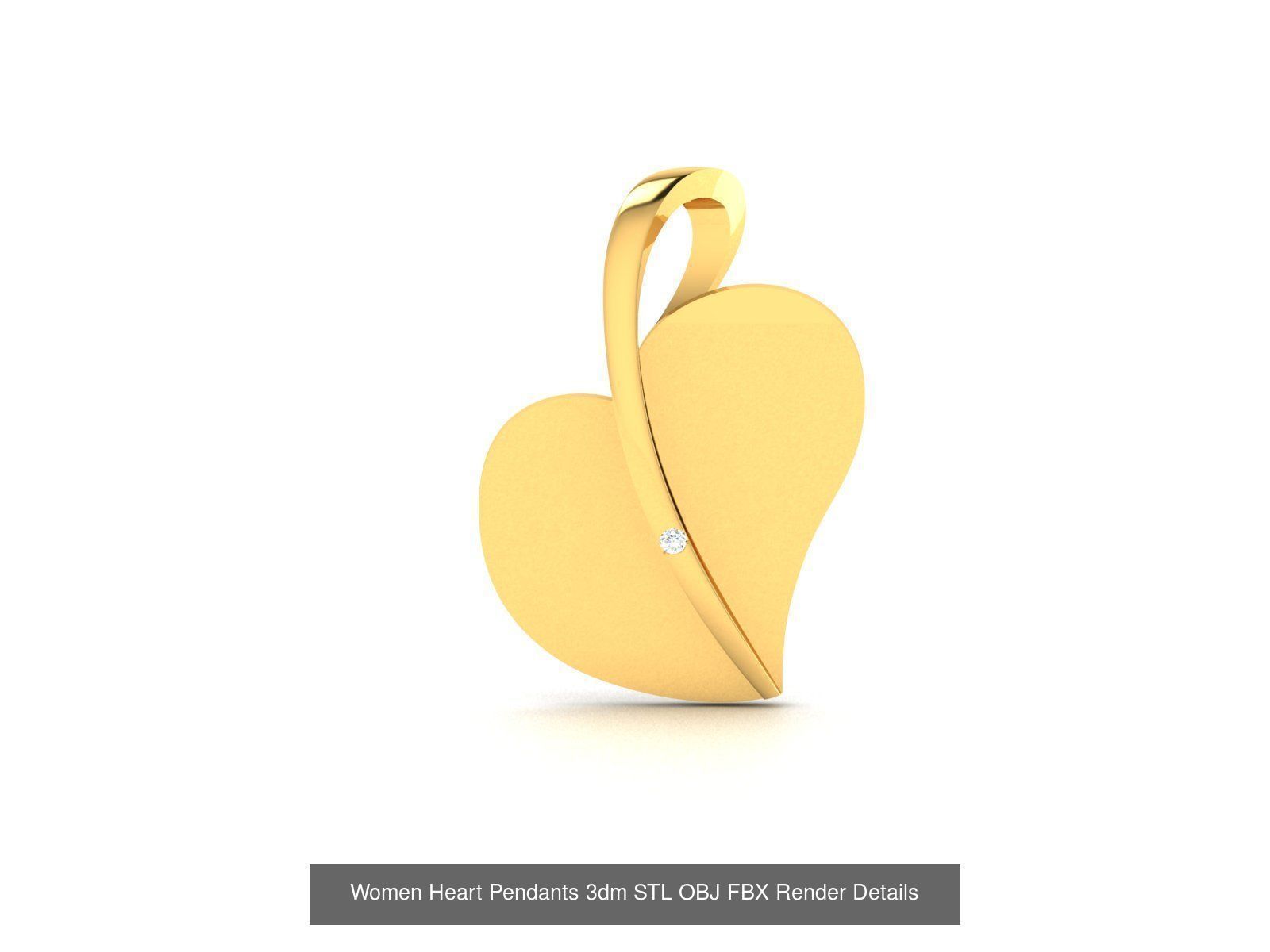 830 Solitaire Women Pendants 3dm STL OBJ FBX Details Collection _379