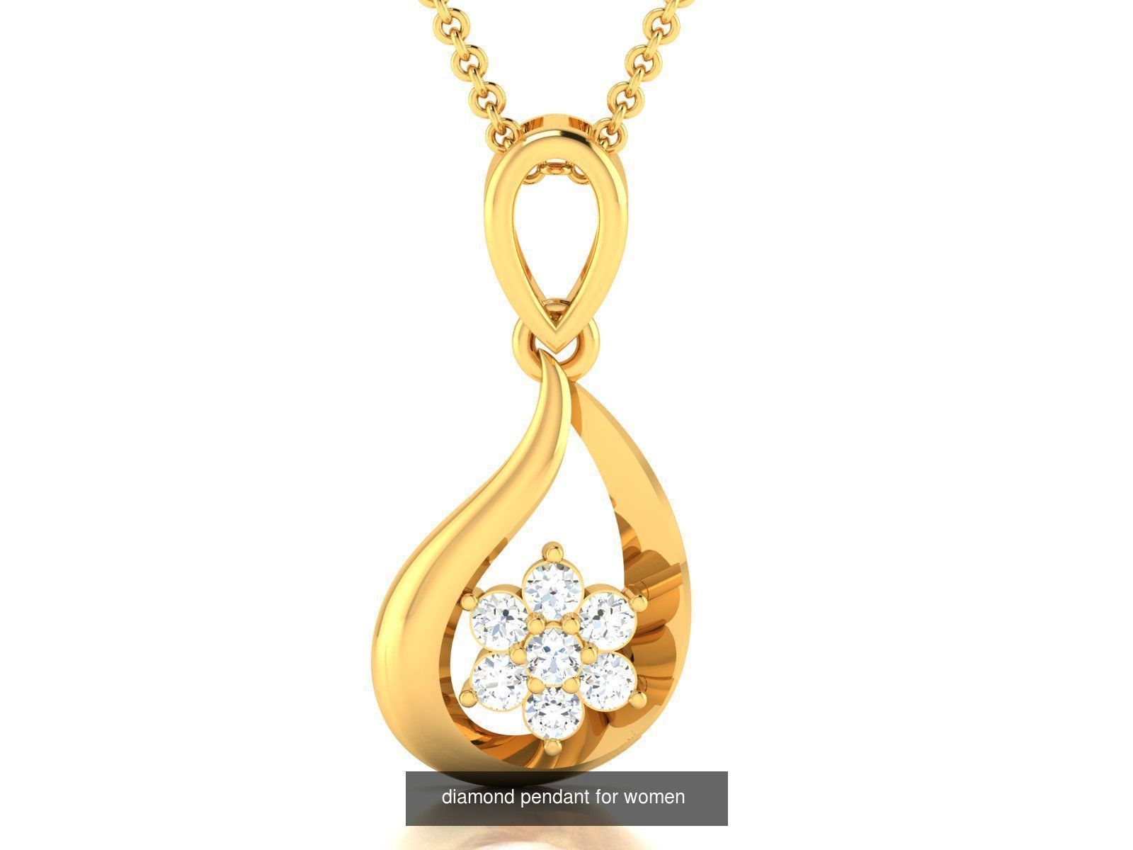 830 Solitaire Women Pendants 3dm STL OBJ FBX Details Collection _155