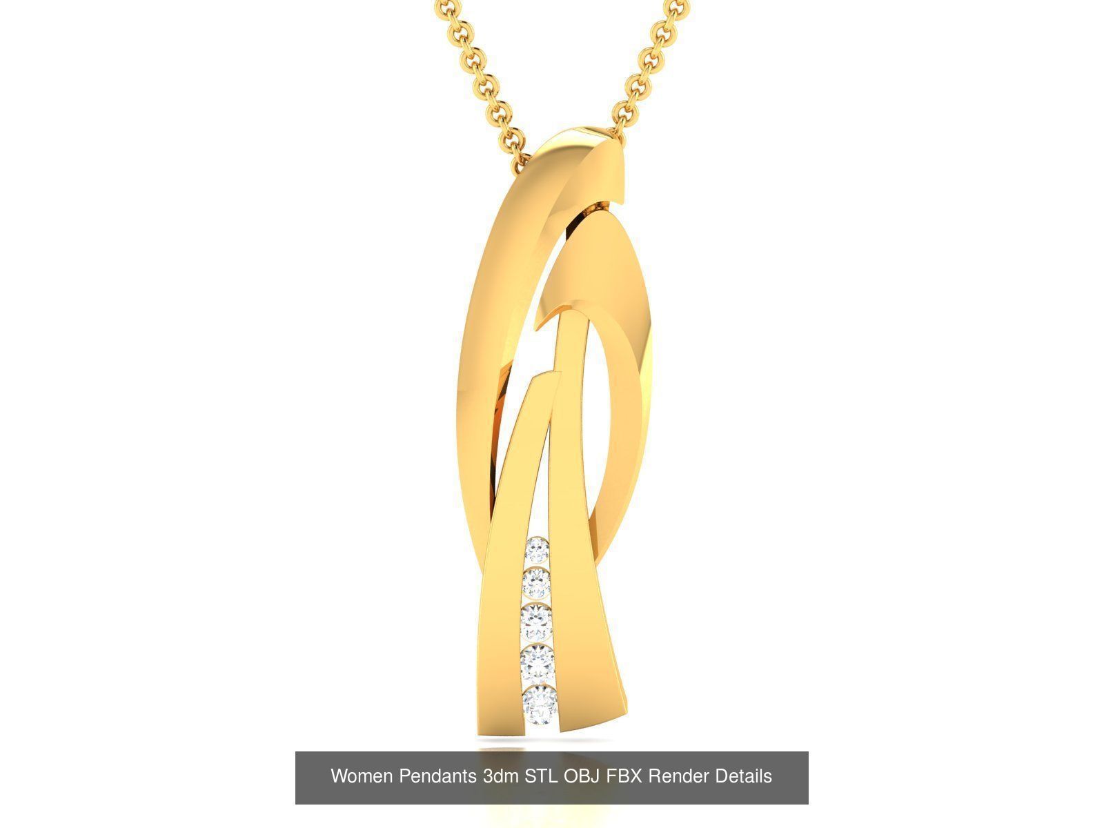 830 Solitaire Women Pendants 3dm STL OBJ FBX Details Collection _333