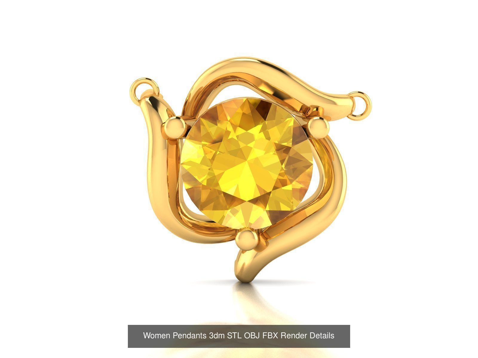 830 Solitaire Women Pendants 3dm STL OBJ FBX Details Collection _364