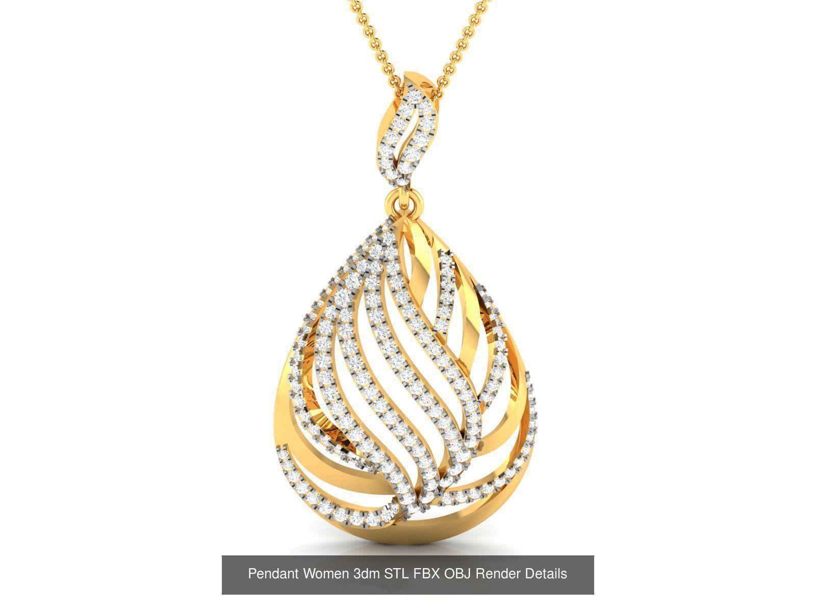 830 Solitaire Women Pendants 3dm STL OBJ FBX Details Collection _294