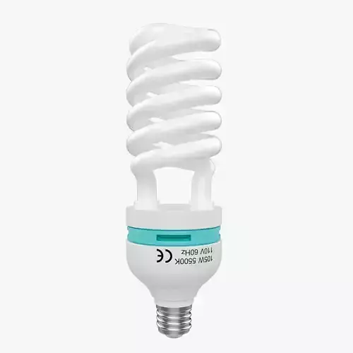 High Poly Studio Light Bulb 3D model