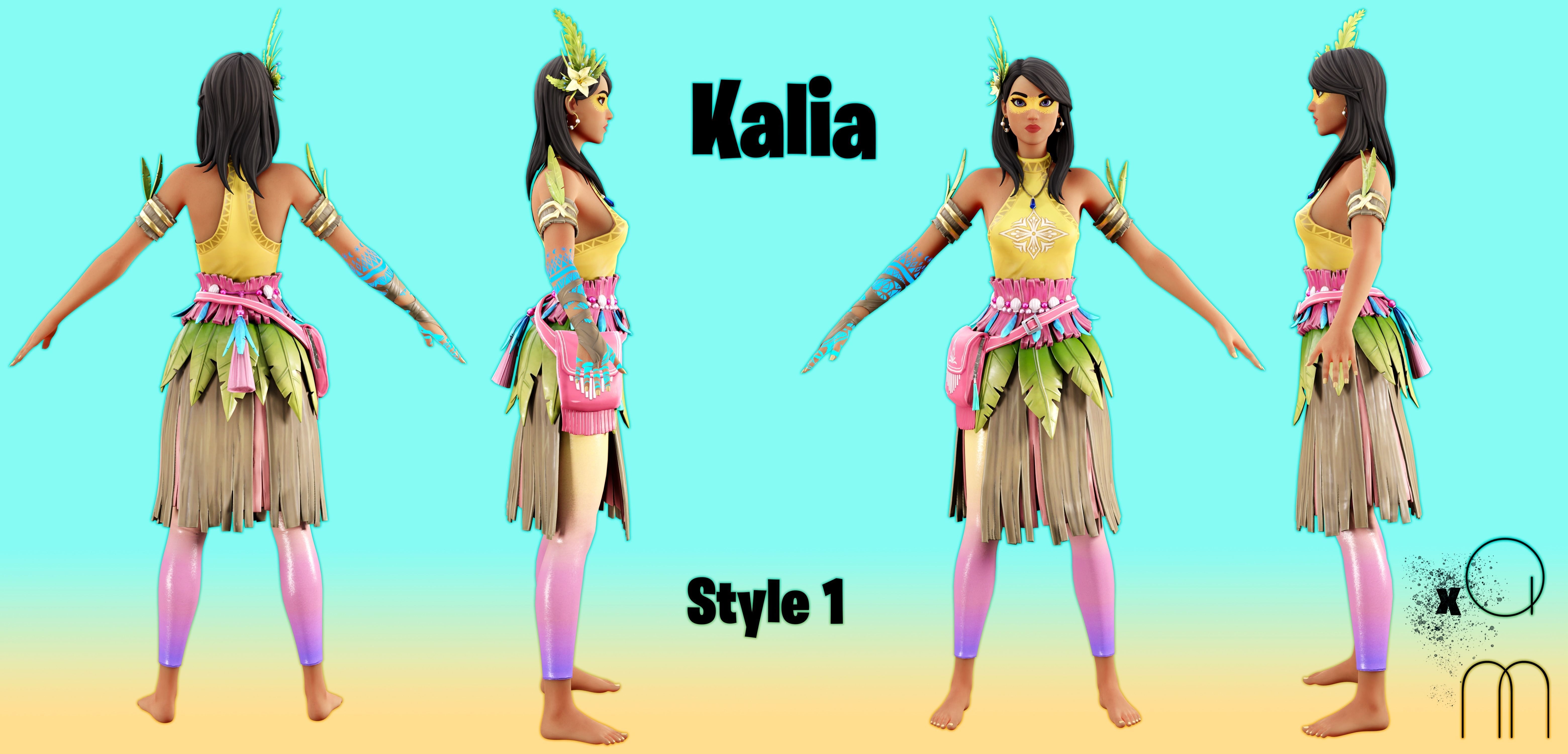 Kalia - Fortnite Low-poly 3D model_1