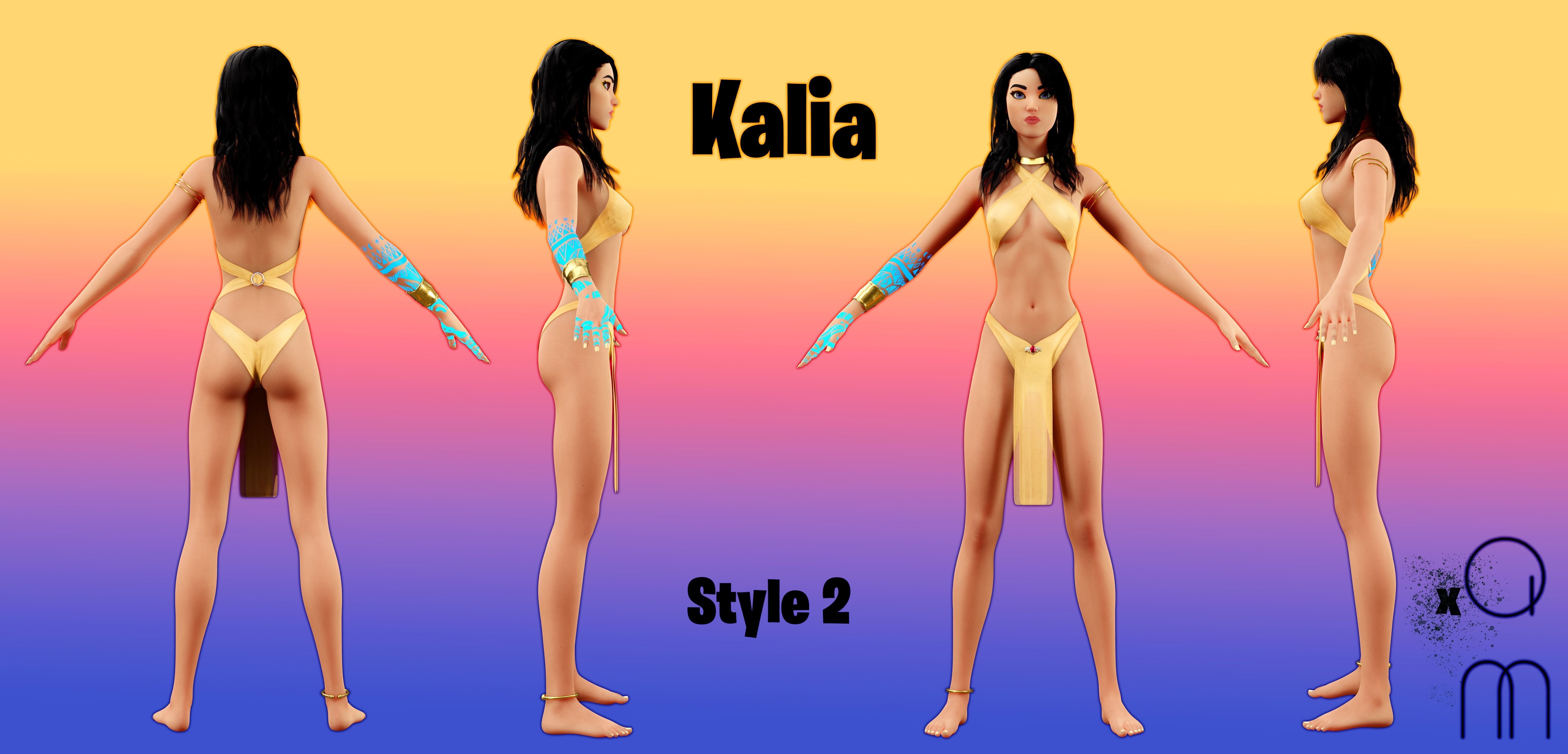 Kalia - Fortnite Low-poly 3D model_2