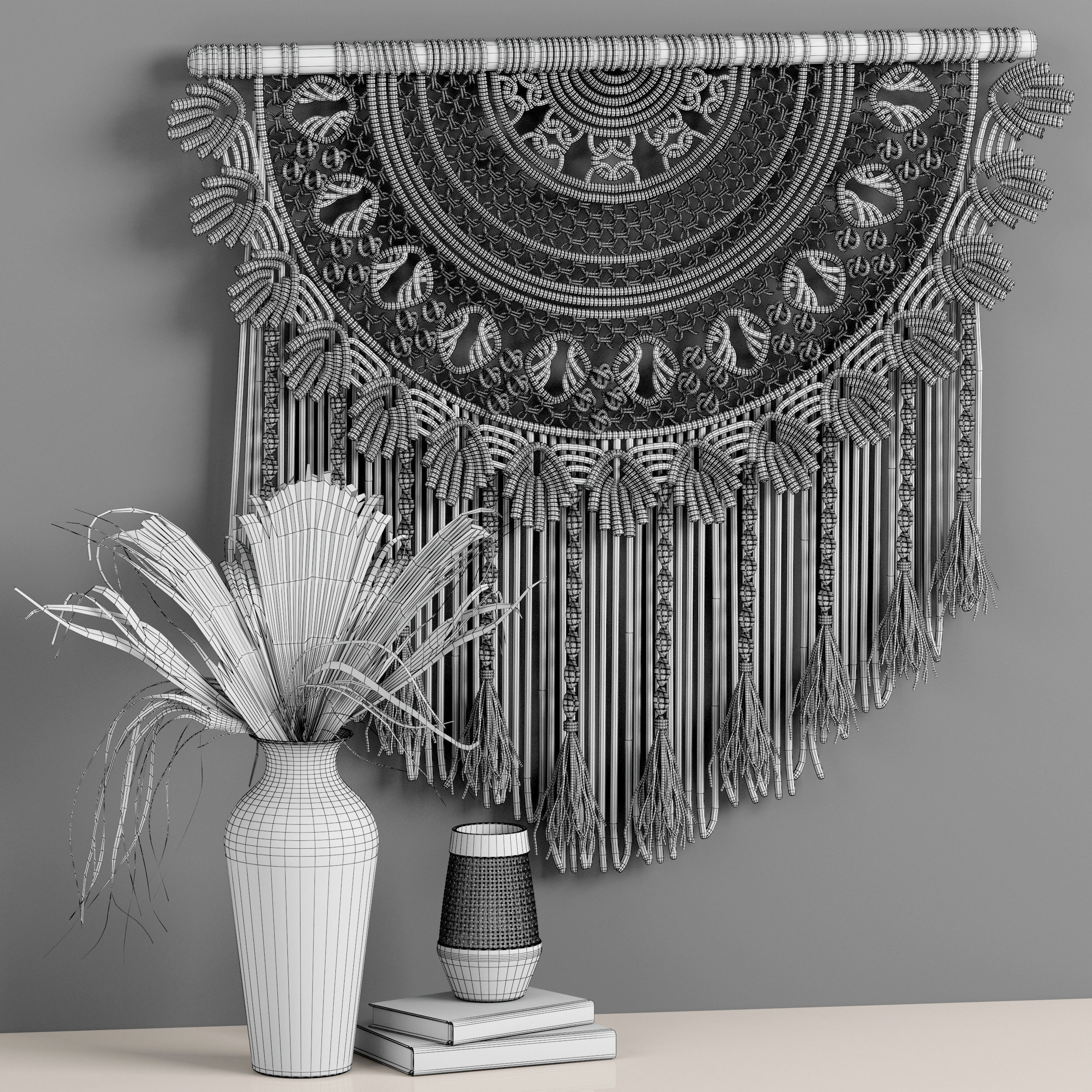 macrame decor set 06 3D model_3