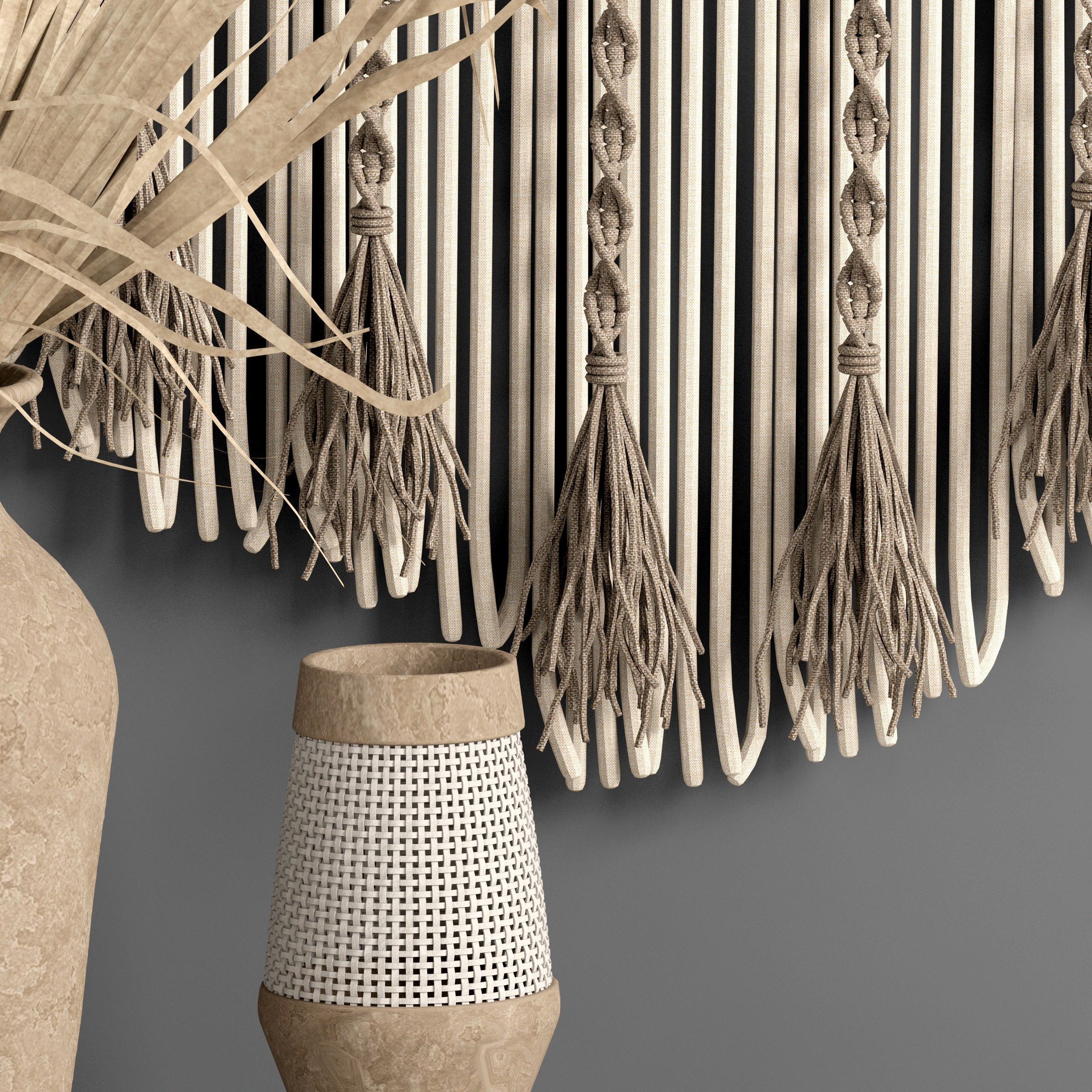 macrame decor set 06 3D model_2