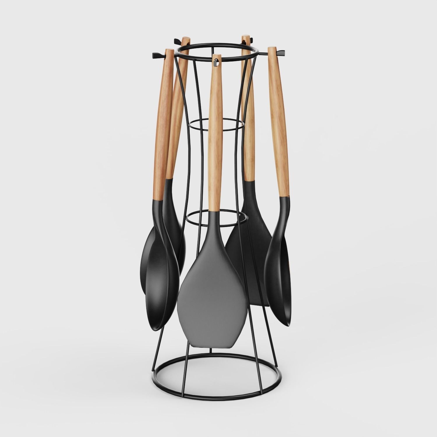 Matt Grey Kettle and Toaster Set 3D model_5