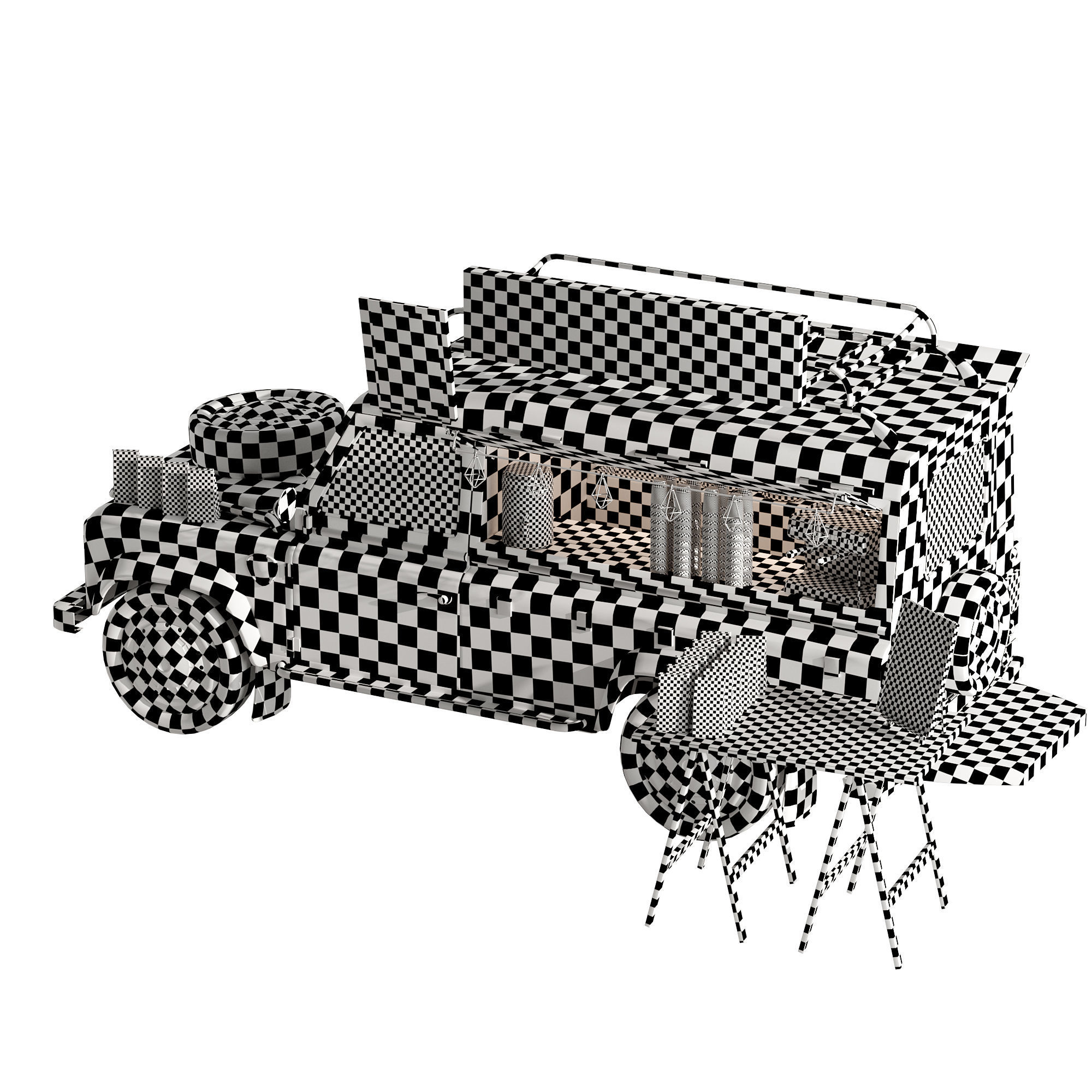 Jeep truck coffee set 6 3D model_14