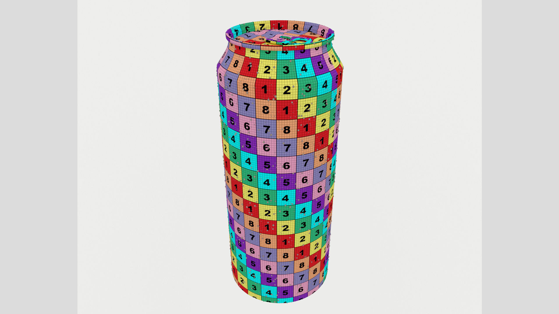 3D Soda Can 500ml Water Drops 3D model_6