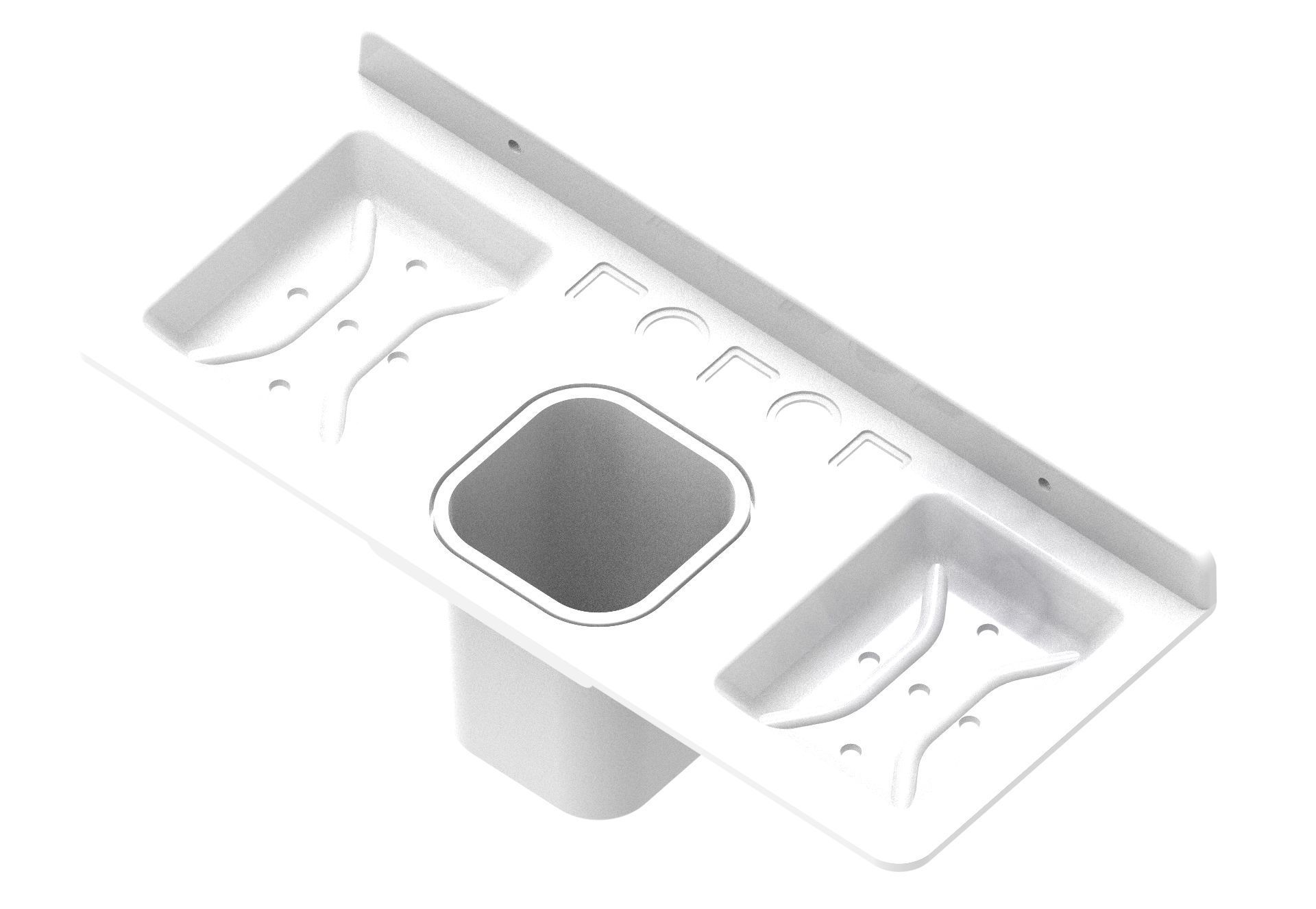 Double soap dishes with tumbler tooth brush holders 3D print model_3