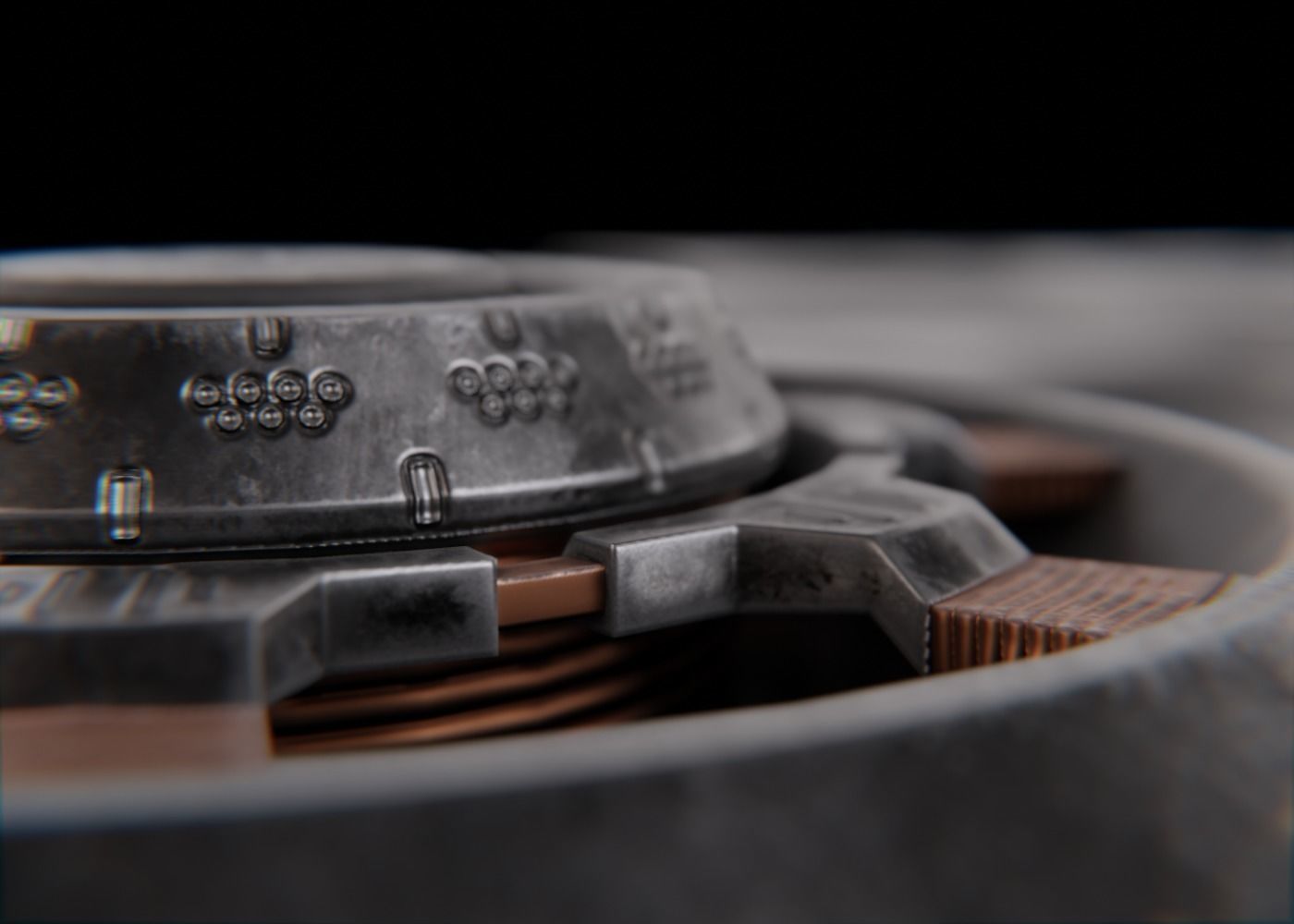 Electro Shock Landmine Low-poly 3D model_4