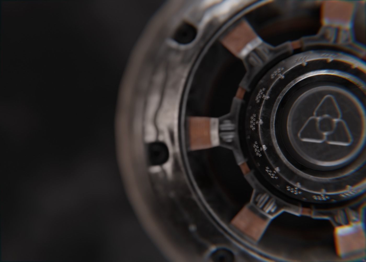 Electro Shock Landmine Low-poly 3D model_1