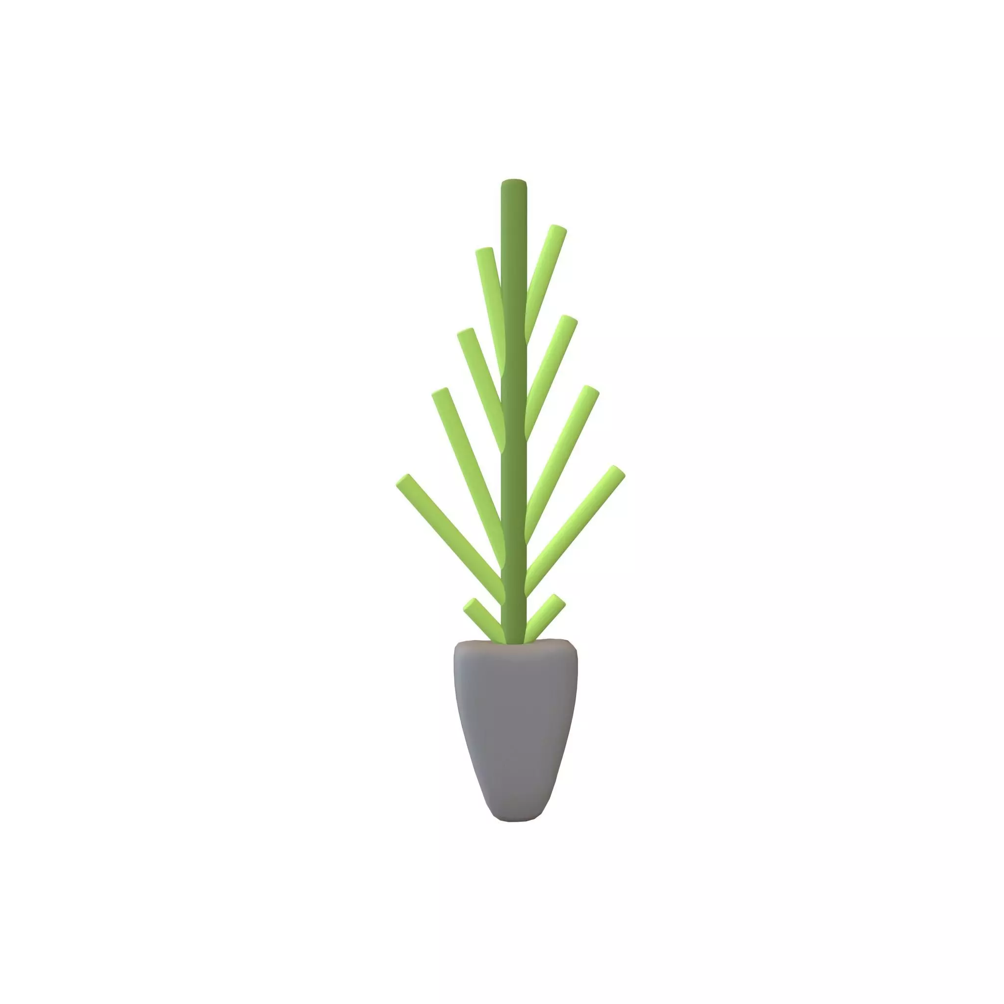Cartoon Plant V1 001 Low-poly 3D model_0