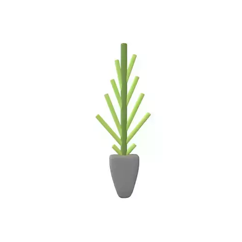 Cartoon Plant V1 001 Low-poly 3D model