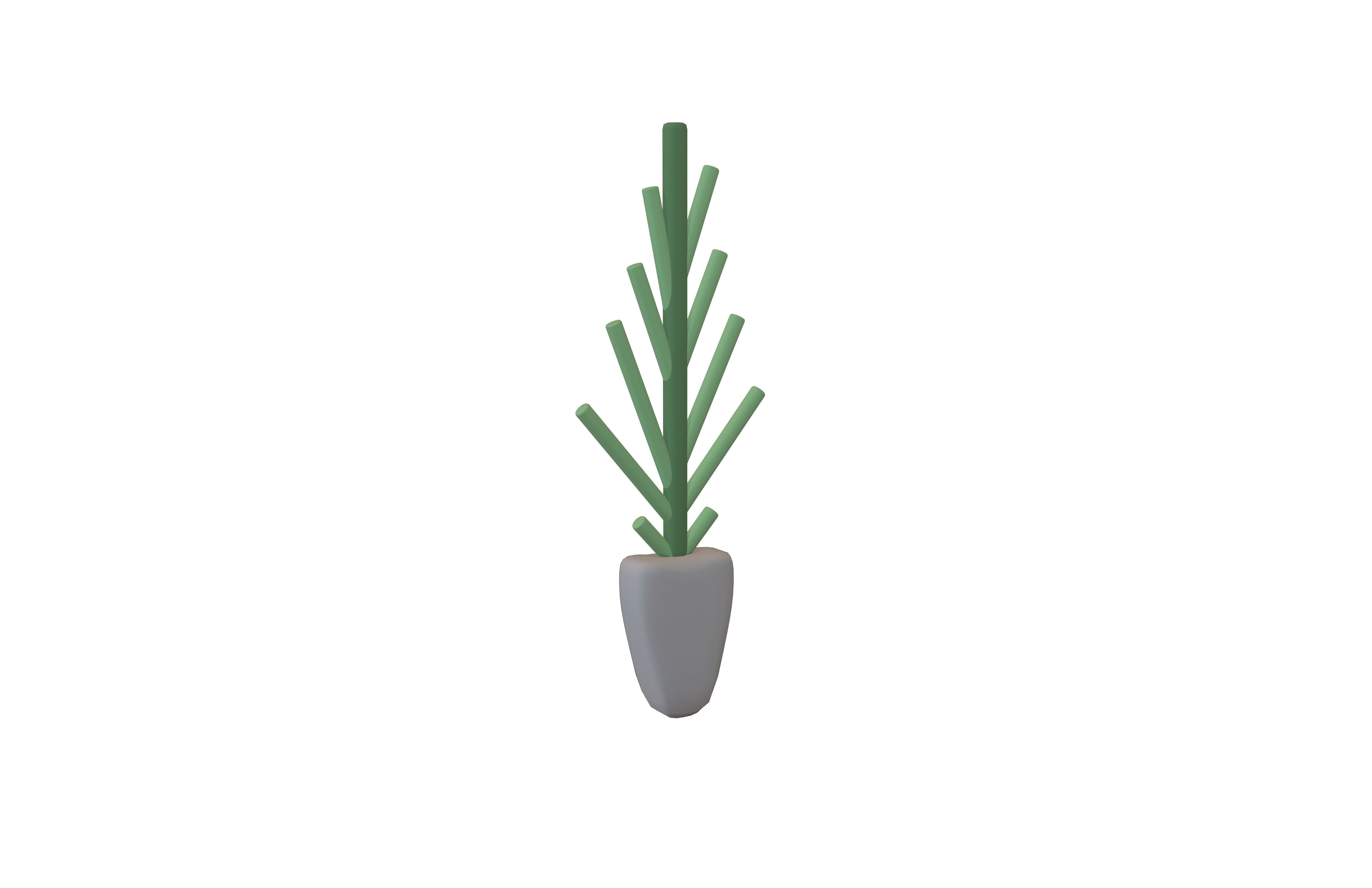 Cartoon Plant V1 002 Low-poly 3D model_1