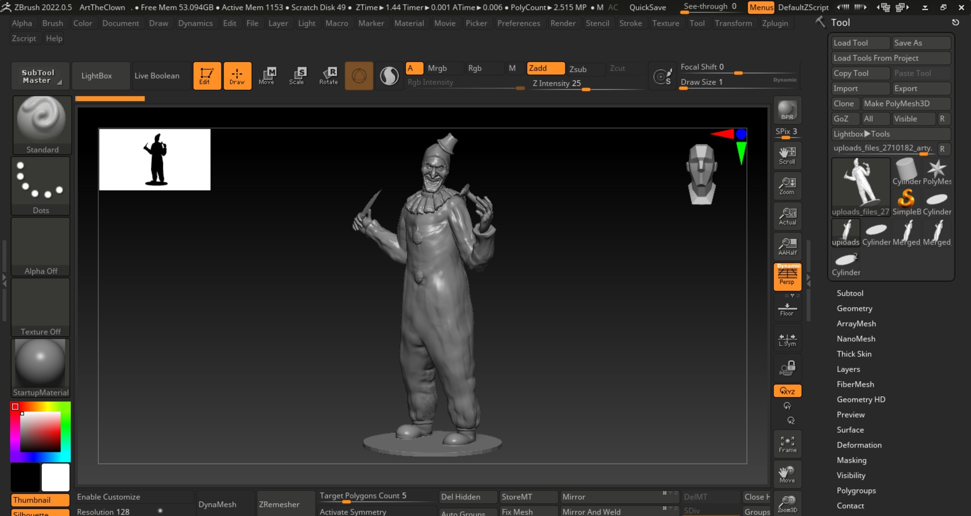 Art the clown from the film Terrifier and Terrifier 2 3D print model_3