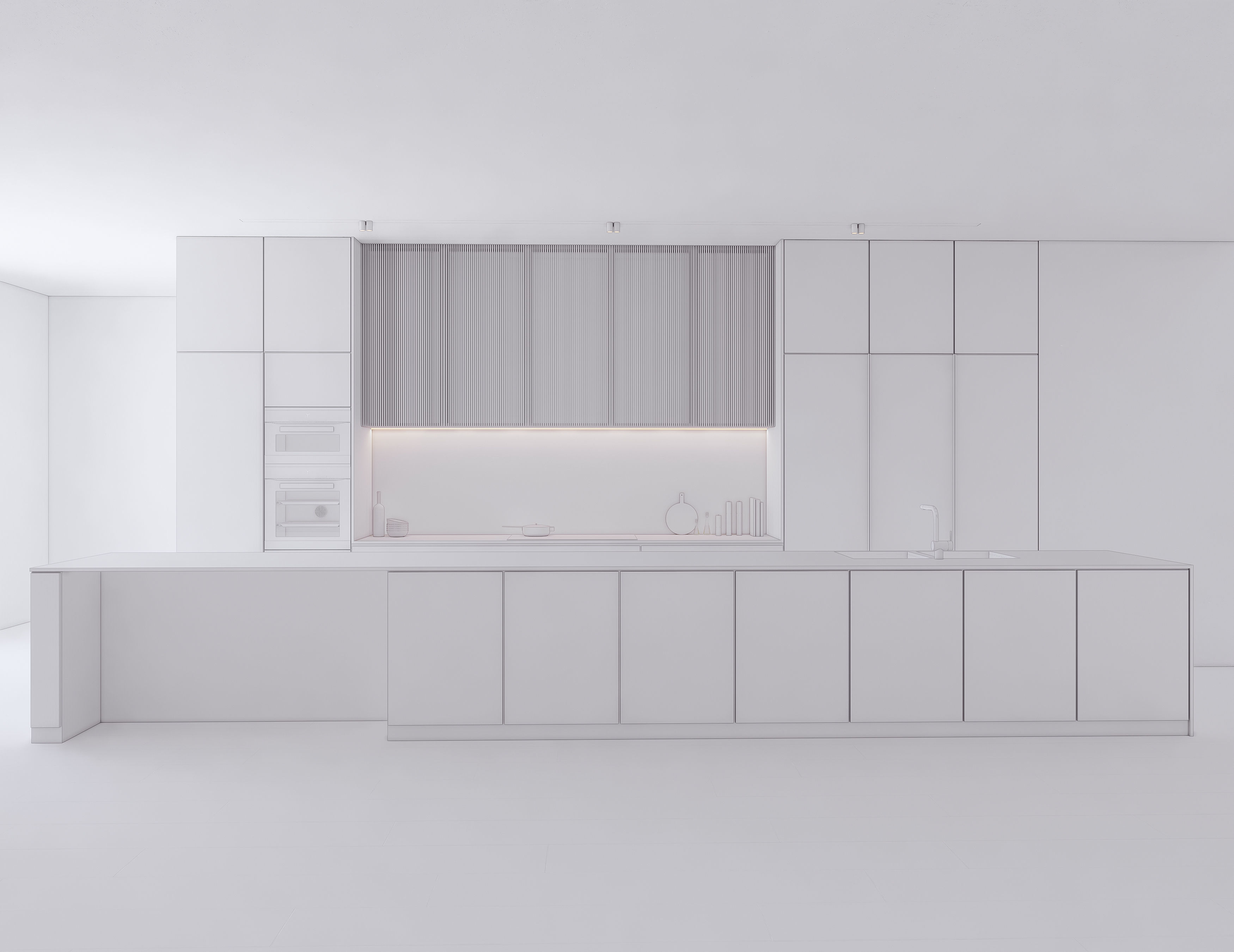 Modern Kitchen Created in Revit 13 Low-poly 3D model_10