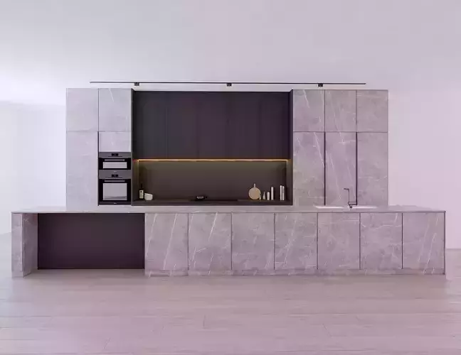 Modern Kitchen Created in Revit 13