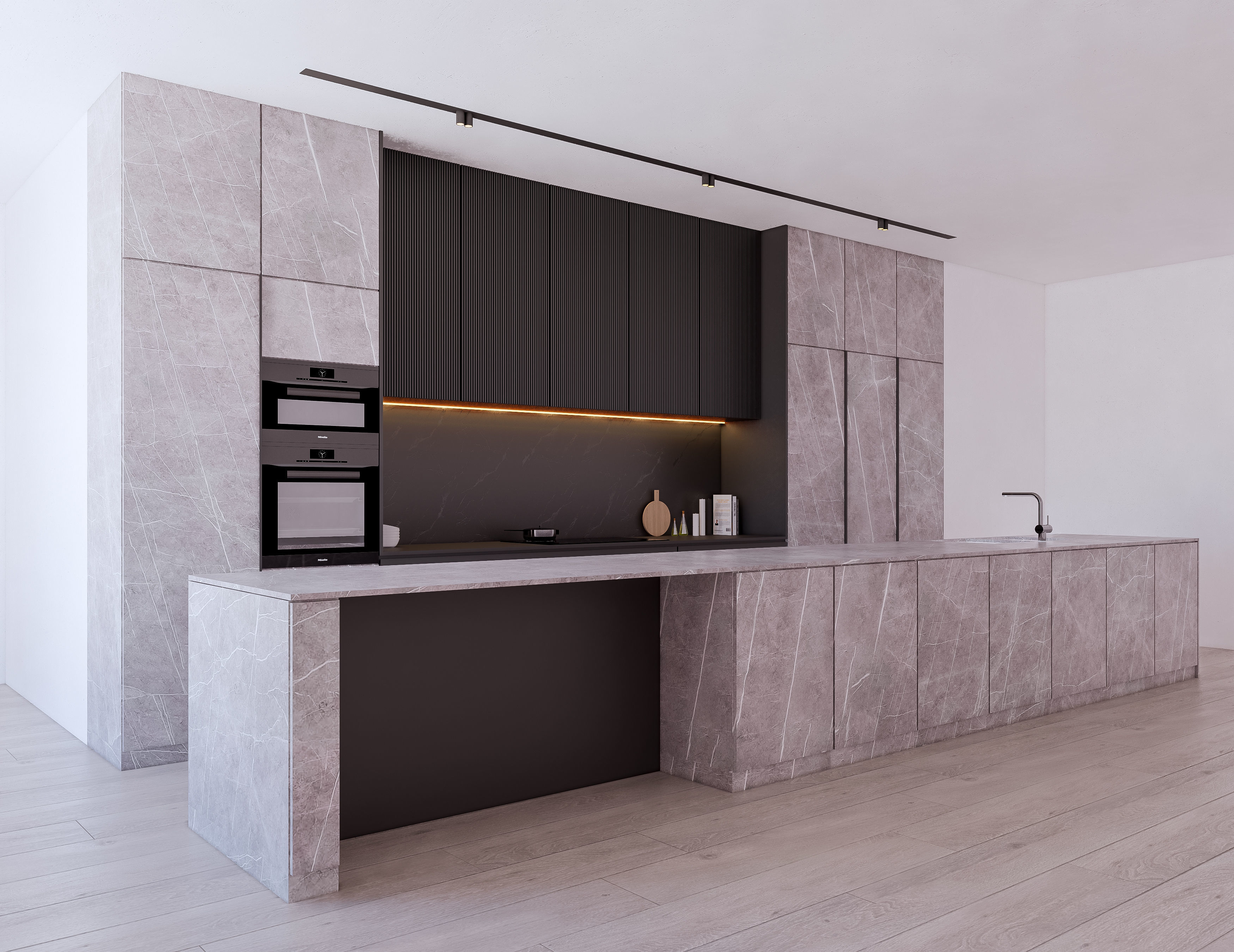 Modern Kitchen Created in Revit 13 Low-poly 3D model_1
