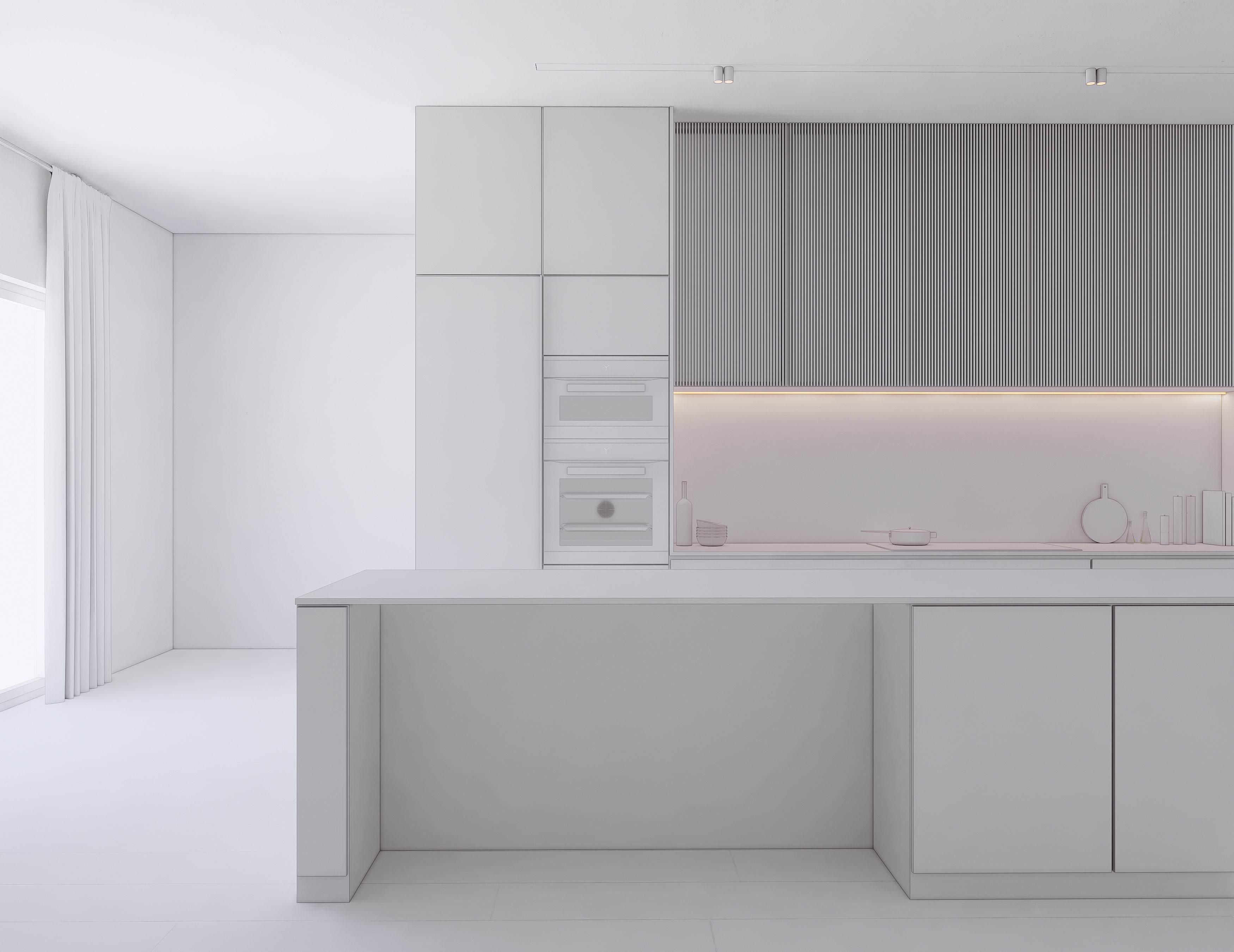 Modern Kitchen Created in Revit 13 Low-poly 3D model_15