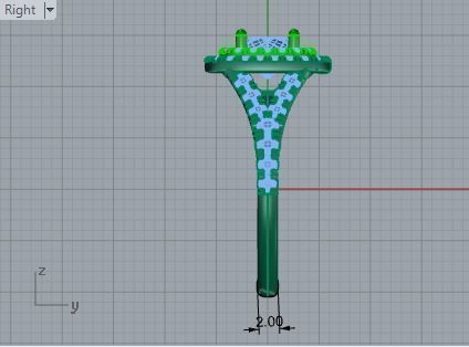2-Row Luxurious diamond ring 3101 3D print model 3D print model_6