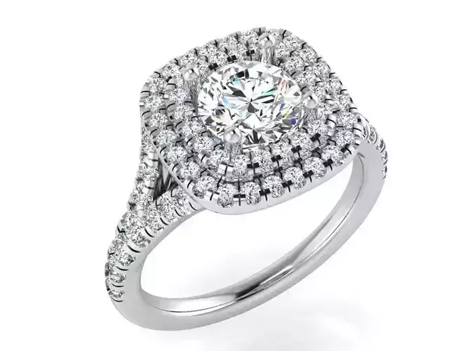 2-Row Luxurious diamond ring 3101 3D print model