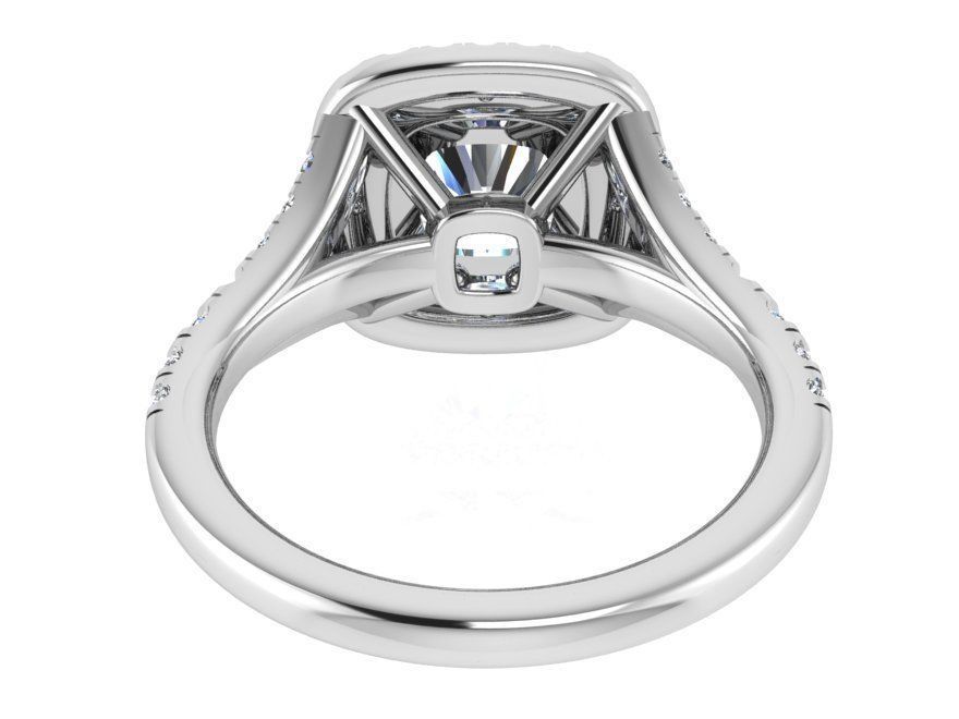 2-Row Luxurious diamond ring 3101 3D print model 3D print model_3