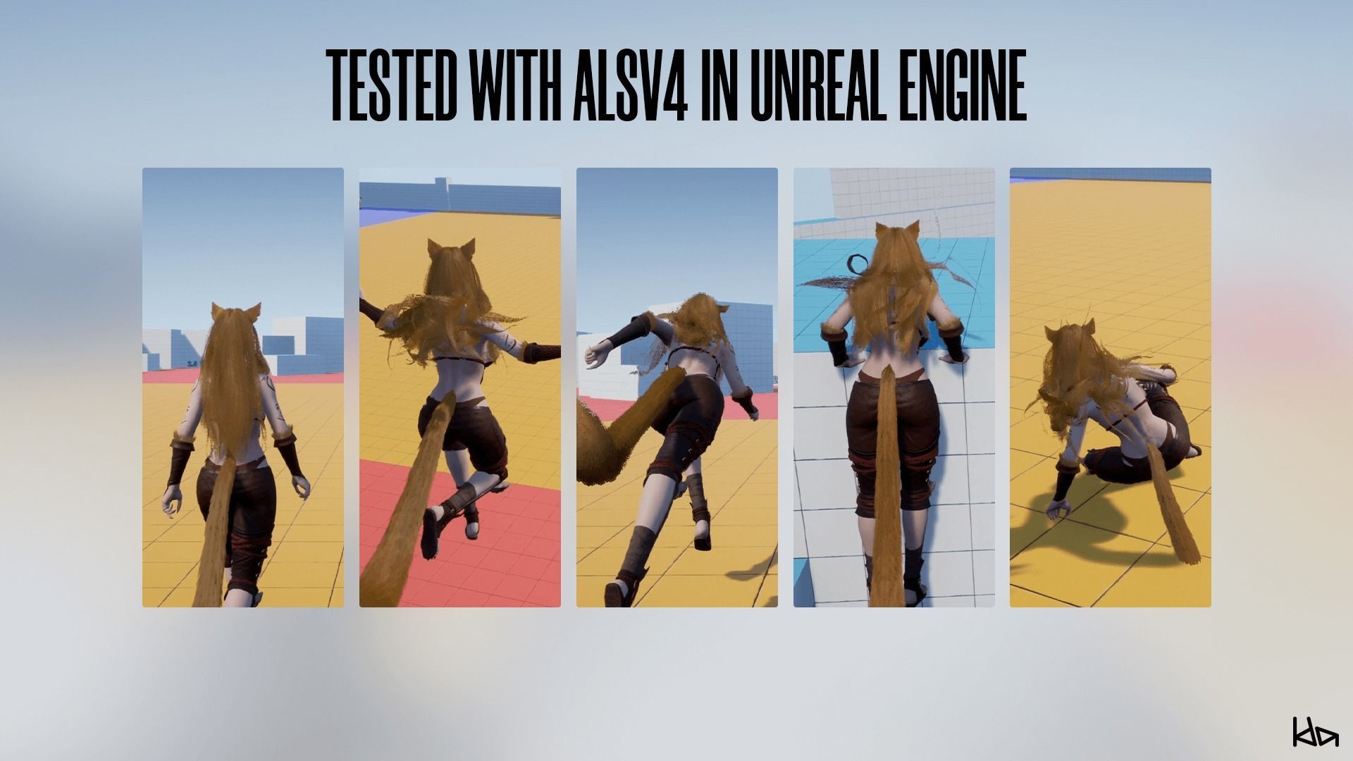 Feral Girl Roca - Game Ready Low-poly 3D model_14