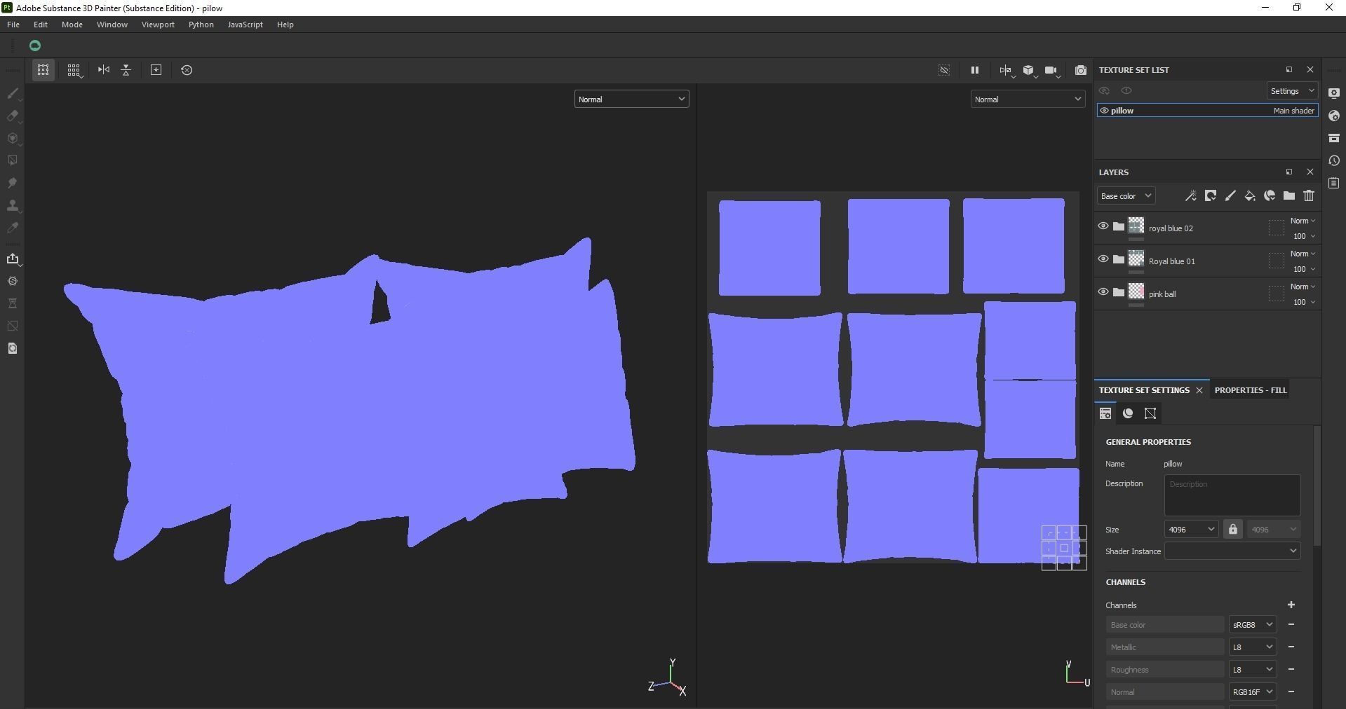 Pillow set - Cushion - Headrest - Bolster - Pad - Pillowcase 3D model_16