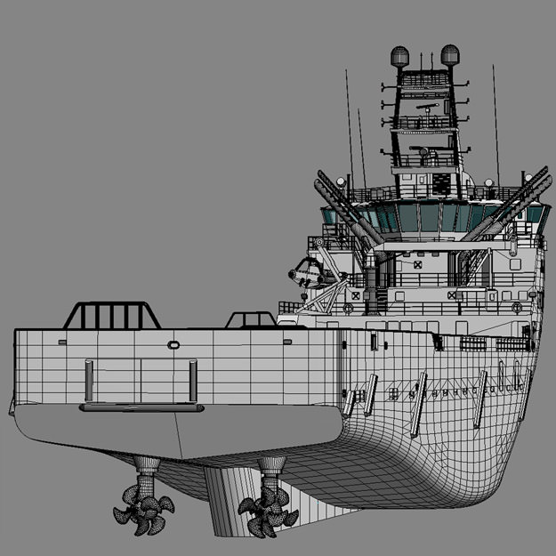 Platform Supply Vessel BOURBON FRONT 3D model_10