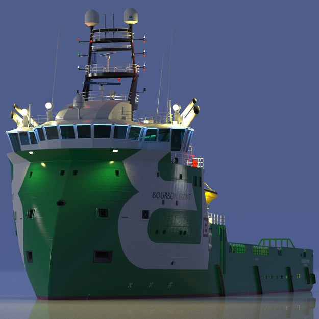 Platform Supply Vessel BOURBON FRONT 3D model_20