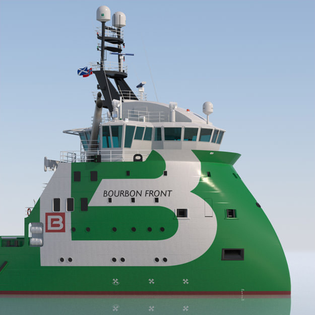 Platform Supply Vessel BOURBON FRONT 3D model_12