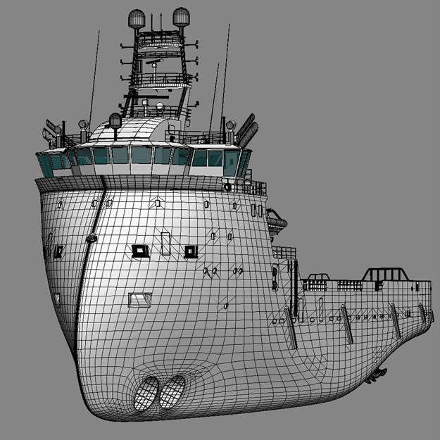 Platform Supply Vessel BOURBON FRONT 3D model_9