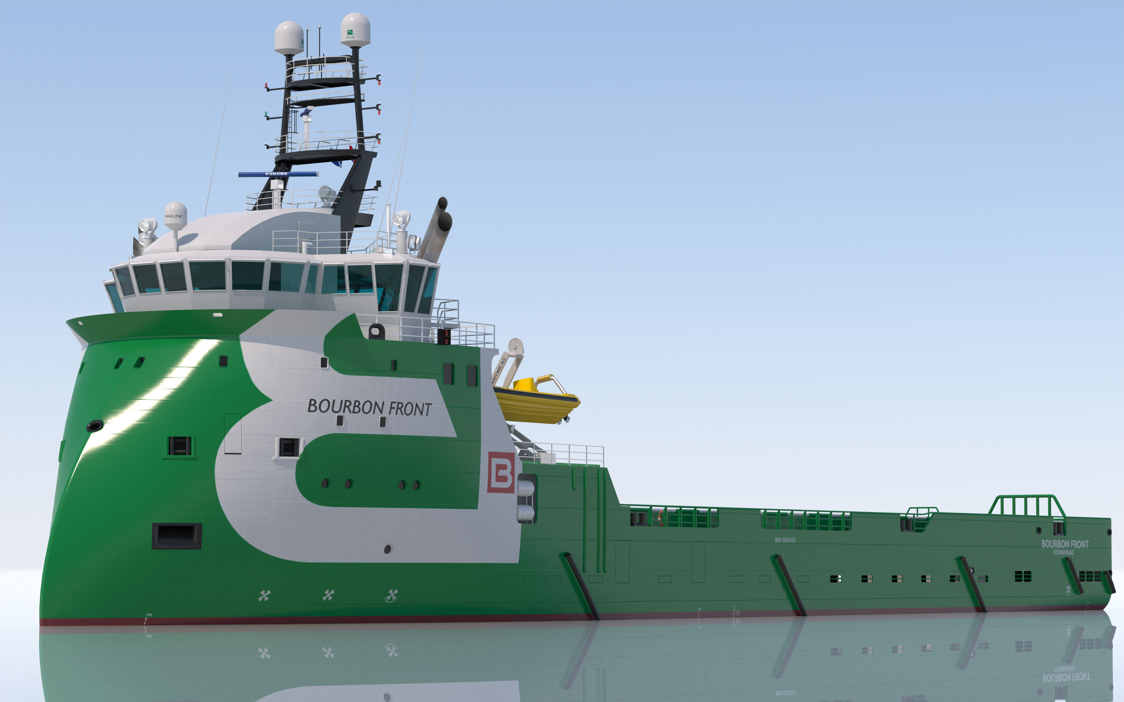 Platform Supply Vessel BOURBON FRONT 3D model_11