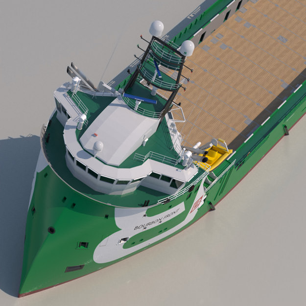 Platform Supply Vessel BOURBON FRONT 3D model_14