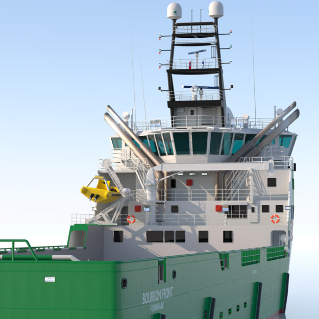 Platform Supply Vessel BOURBON FRONT 3D model_16