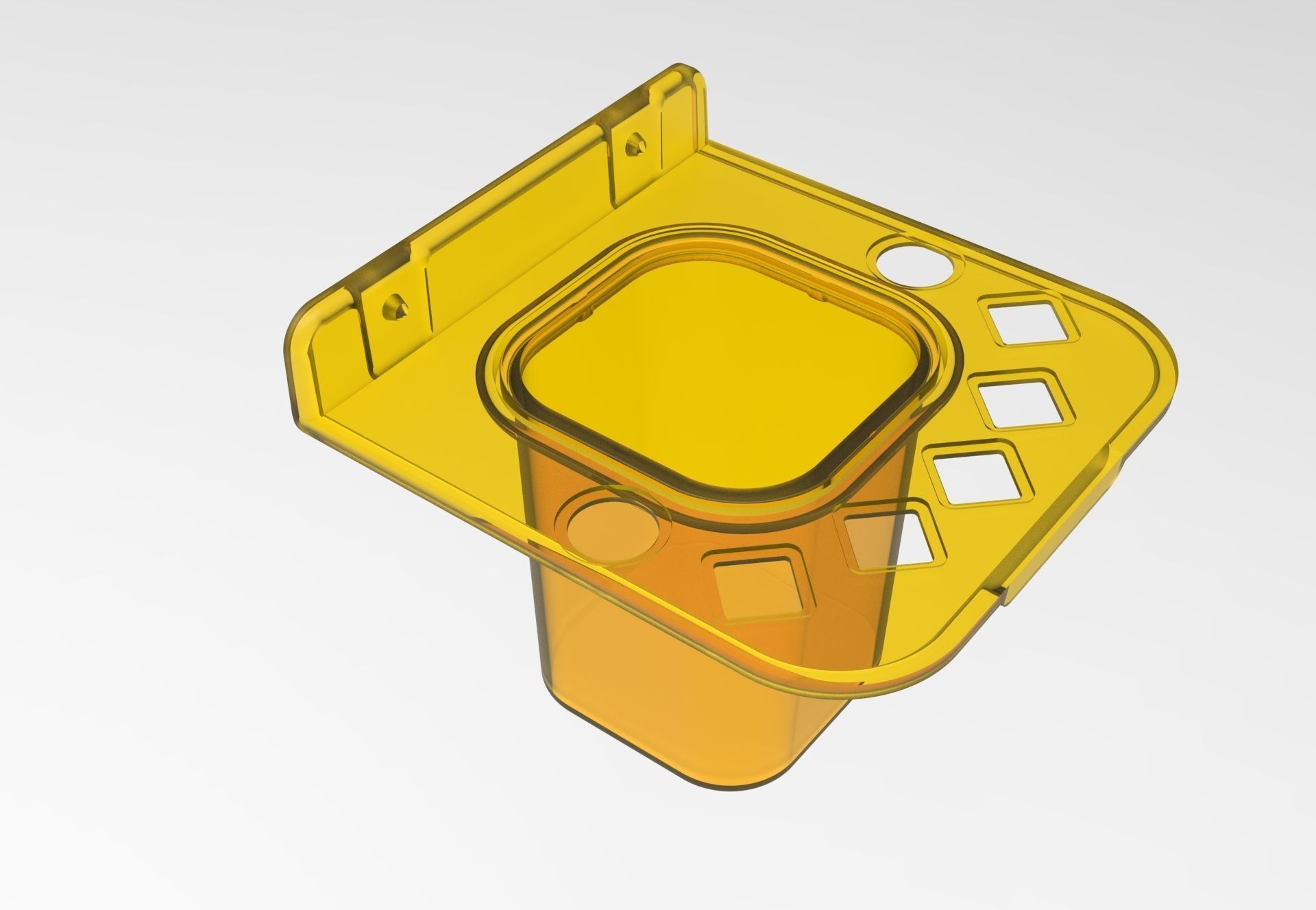 Soap Dish Tooth Brush Paste Holder   2 IN 1 3D print model_3