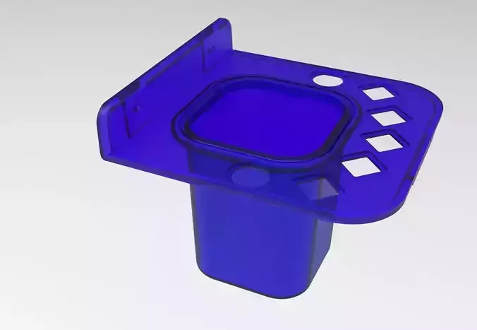 Soap Dish Tooth Brush Paste Holder   2 IN 1 3D print model