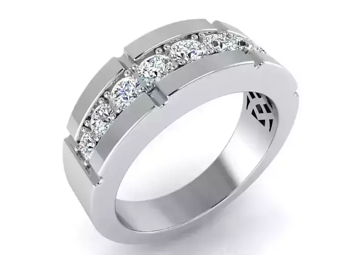 Signet diamond ring 3105 3D print model