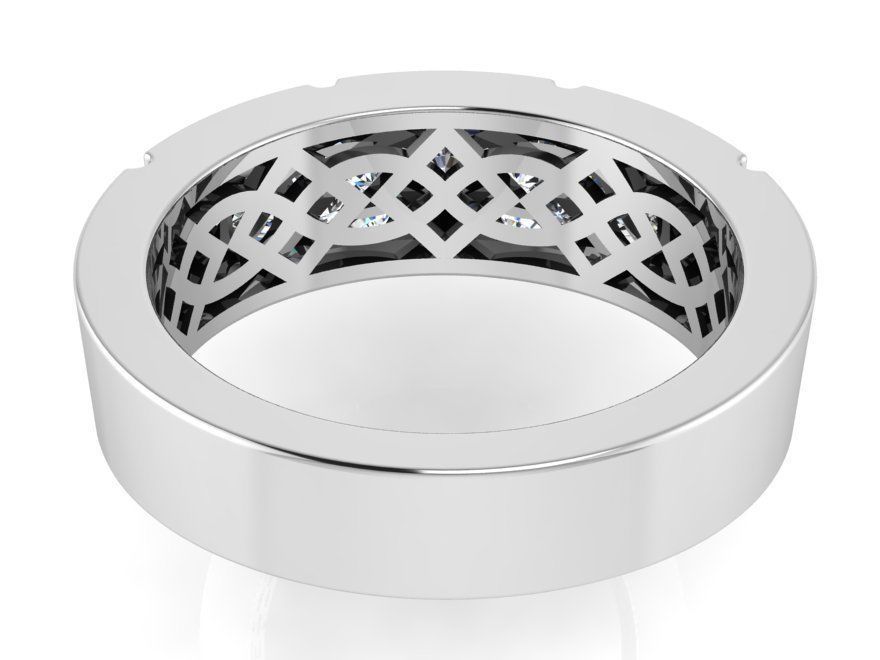 Signet diamond ring 3105 3D print model 3D print model_3