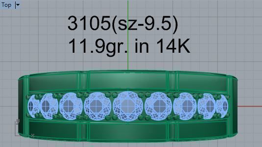 Signet diamond ring 3105 3D print model 3D print model_4
