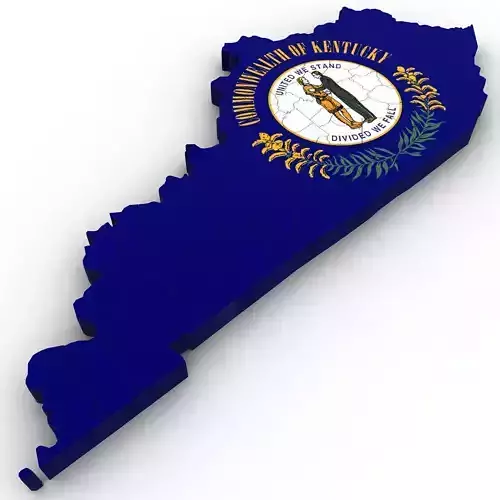 Kentucky Political Map 3D model