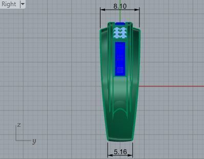Round blue and white diamond ring 3108 3D print model 3D print model_6
