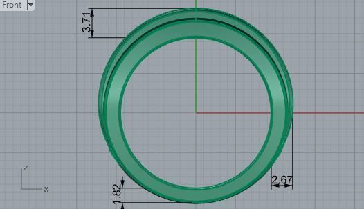 Round blue and white diamond ring 3108 3D print model 3D print model_5