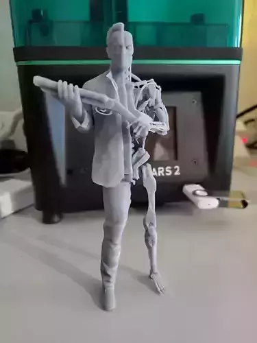 Terminator Arnold Schwarzenegger T800 Half Human Half Cyborg 3D  3D print model